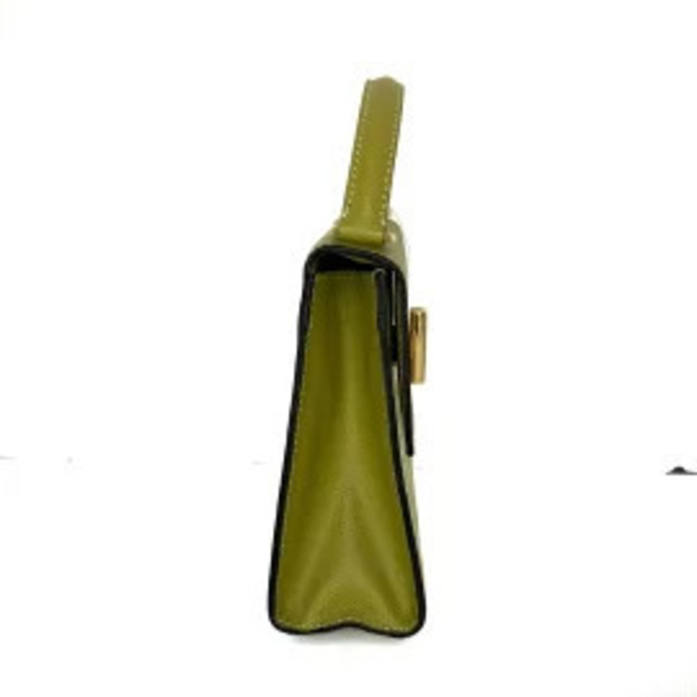 Celine Handbag Bag Green Leather
